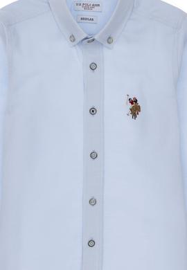 Erkek Çocuk Açık Mavi Uzun Kollu Basic Gömlek - 50298017018