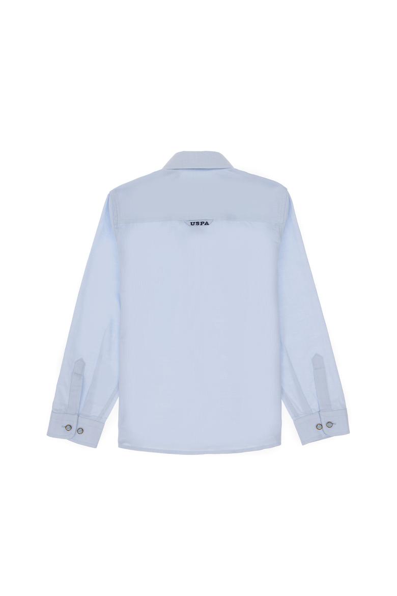 Erkek Çocuk Açık Mavi Uzun Kollu Basic Gömlek - 50298017018