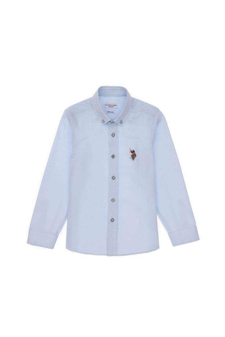 Erkek Çocuk Açık Mavi Uzun Kollu Basic Gömlek - 50298017018