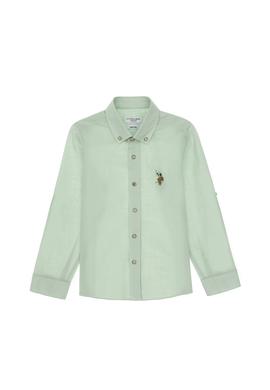 Erkek Çocuk Su Yeşili Uzun Kollu Basic Gömlek - 50298012049