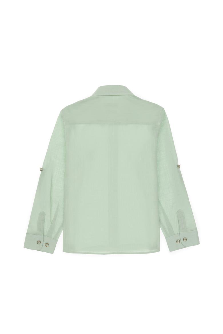 Erkek Çocuk Su Yeşili Uzun Kollu Basic Gömlek - 50298012049