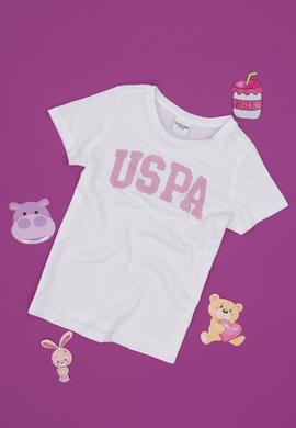 Kız Çocuk Beyaz Basic Tişört - 50298193009