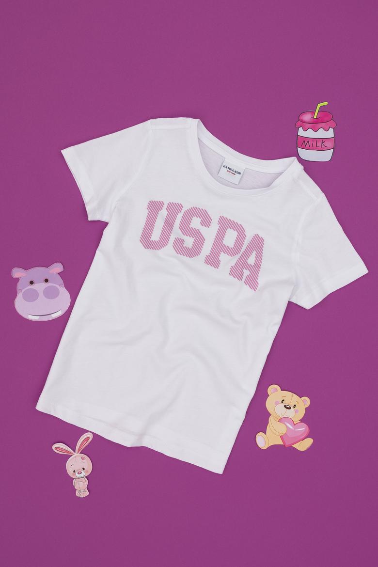 Kız Çocuk Beyaz Basic Tişört