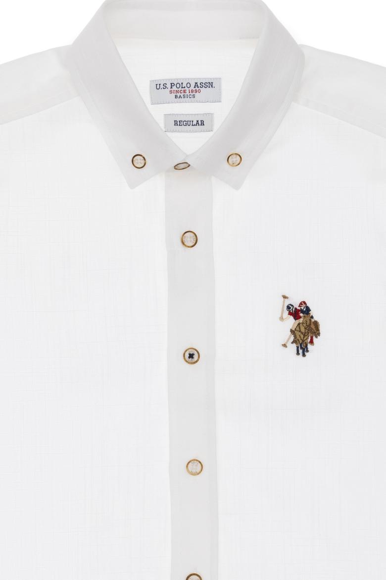 Erkek Çocuk Beyaz Kısa Kollu Gömlek - 50298044007