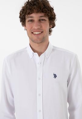 Erkek Beyaz Uzun Kollu Basic Gömlek - 50296777009