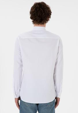 Erkek Beyaz Uzun Kollu Basic Gömlek - 50296777009