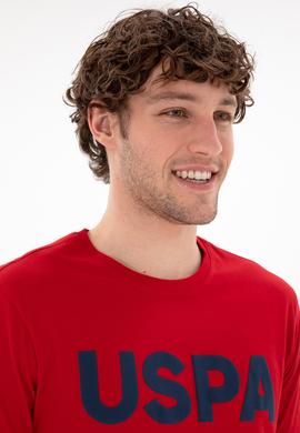 Erkek Regular Fit Bisiklet Yaka Kırmızı Basic Tişört - 50297988086