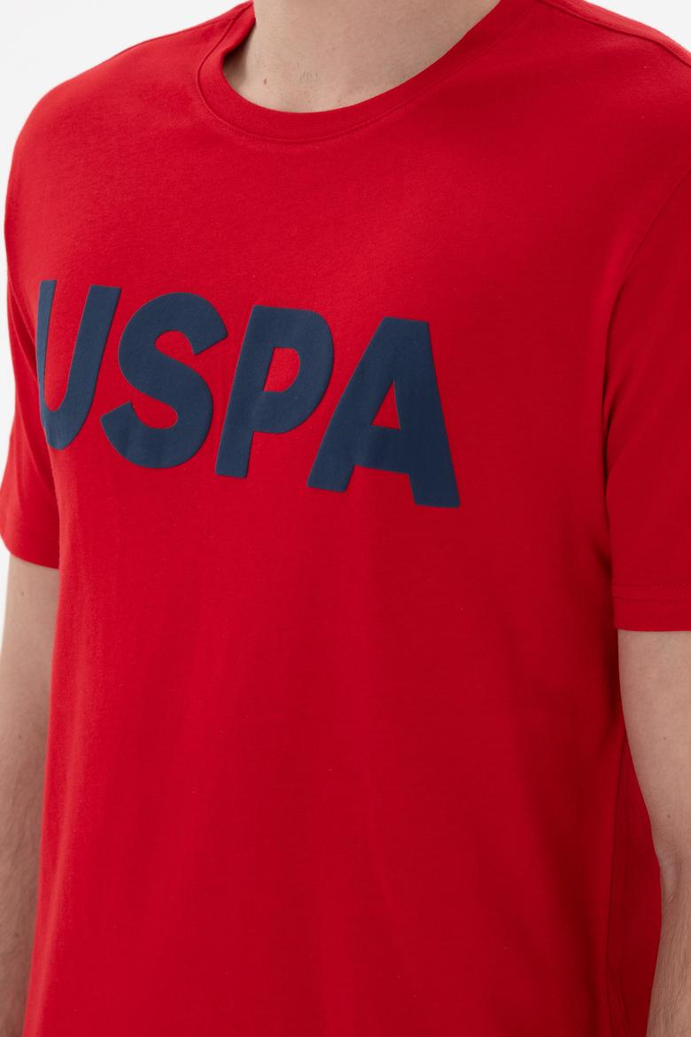 Erkek Regular Fit Bisiklet Yaka Kırmızı Basic Tişört - 50297988086