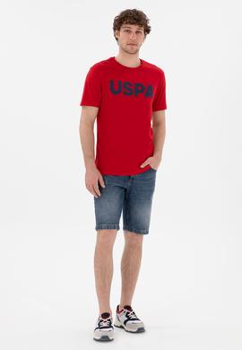 Erkek Regular Fit Bisiklet Yaka Kırmızı Basic Tişört - 50297988086