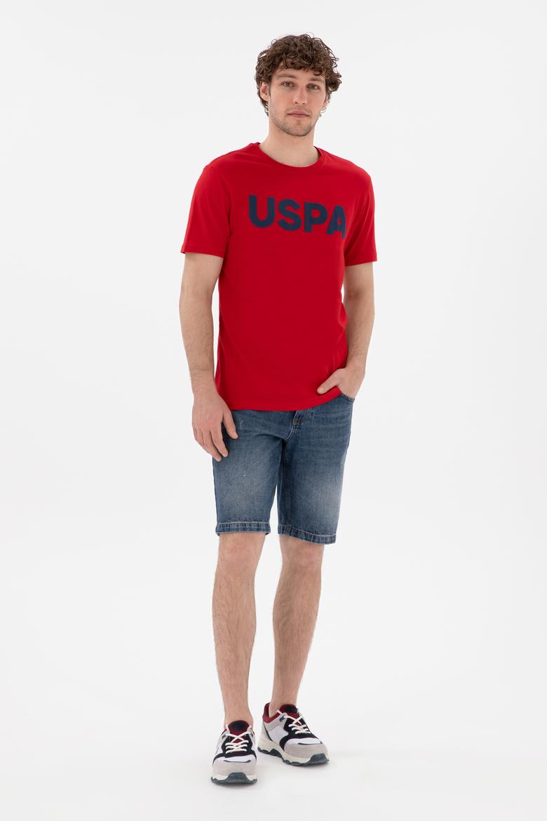 Erkek Regular Fit Bisiklet Yaka Kırmızı Basic Tişört - 50297988086