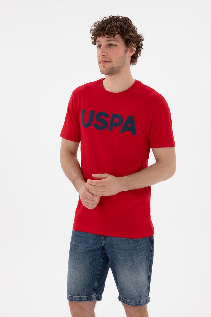 Erkek Regular Fit Bisiklet Yaka Kırmızı Basic Tişört