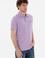 Erkek Slim Fit Polo Yaka Lila Basic Tişört