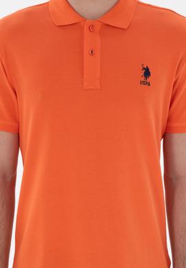 Erkek Slim Fit Polo Yaka Nar Çiçeği Basic Tişört - 50298041091