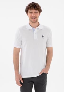 Erkek Regular Fit Polo Yaka Beyaz Basic Tişört - 50298031006