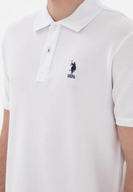 Erkek Regular Fit Polo Yaka Beyaz Basic Tişört - 50298031006