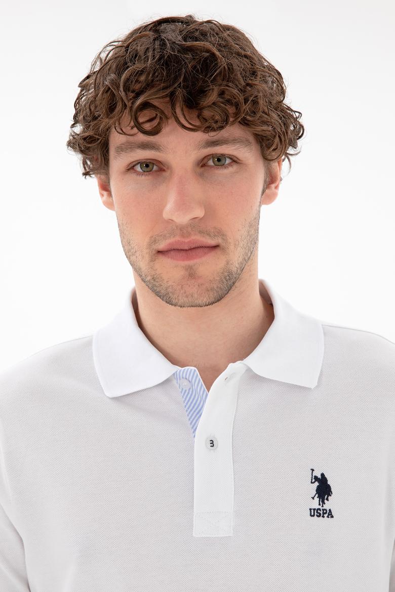 Erkek Regular Fit Polo Yaka Beyaz Basic Tişört - 50298031006