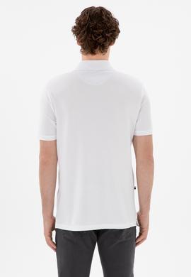 Erkek Regular Fit Polo Yaka Beyaz Basic Tişört - 50298031006