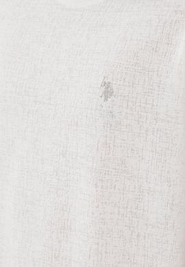 Erkek Comfort Fit Bisiklet Yaka  Ekru Jakarlı İnterlok Tişört - 50308448031