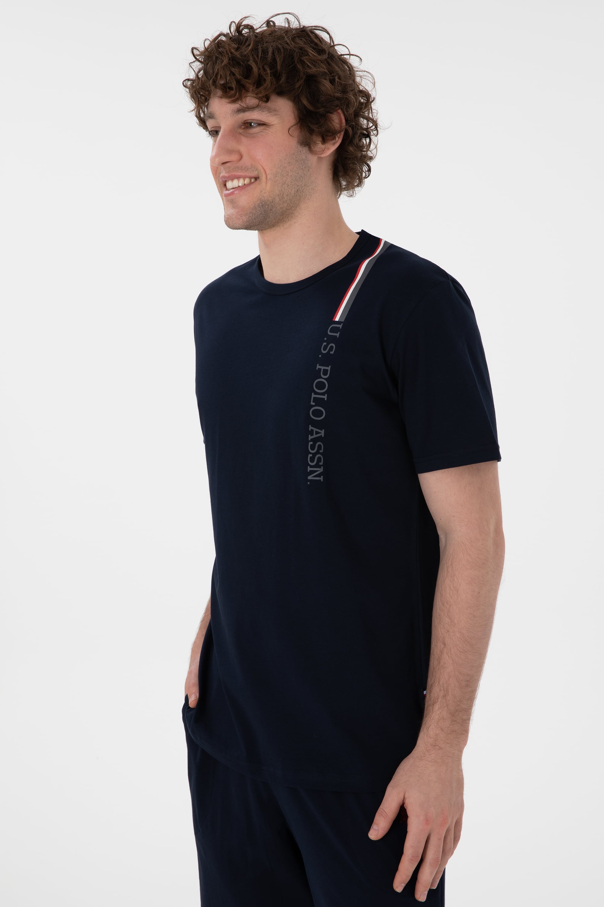 Erkek Bisiklet Yaka Lacivert Pijama Takımı - Image 3