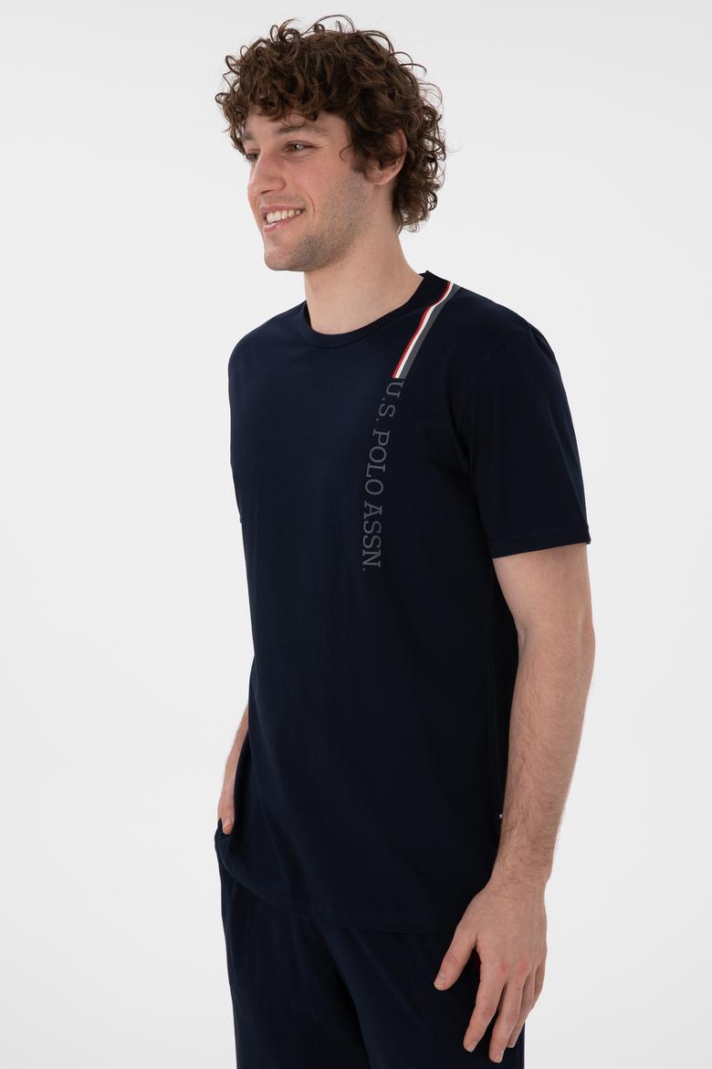 Erkek Bisiklet Yaka Lacivert Pijama Takımı - 50309355013