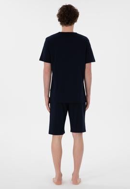 Erkek Bisiklet Yaka Lacivert Pijama Takımı - 50309355013