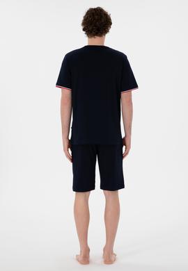 Erkek Bisiklet Yaka Lacivert Pijama Takımı - 50309477005