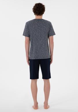 Erkek Bisiklet Yaka Lacivert Pijama Takımı - 50309274004