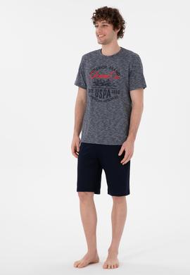 Erkek Bisiklet Yaka Lacivert Pijama Takımı - 50309274004