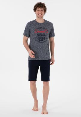 Erkek Bisiklet Yaka Lacivert Pijama Takımı - 50309274004