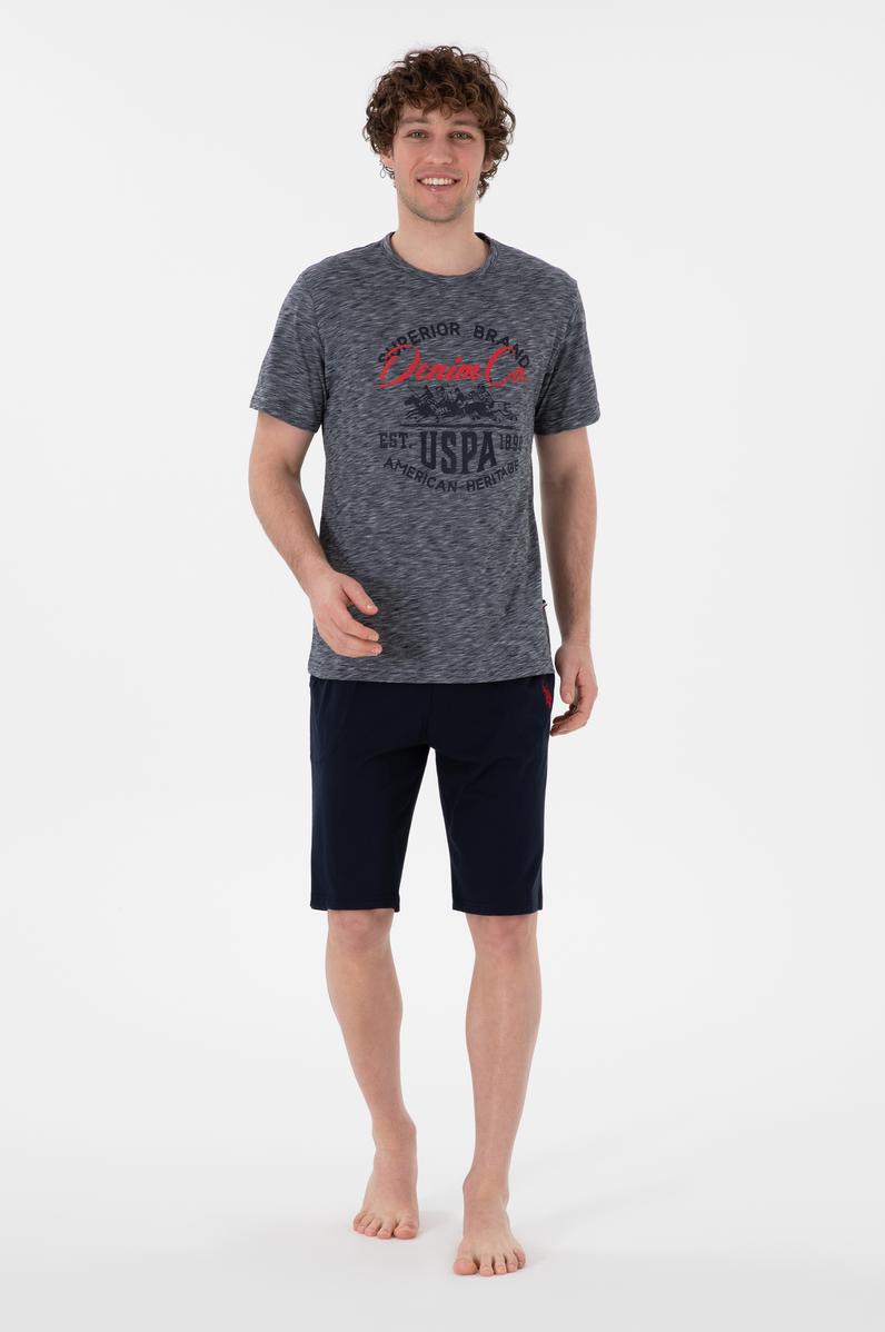 Erkek Bisiklet Yaka Lacivert Pijama Takımı