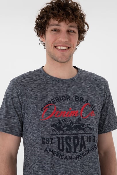 Erkek Bisiklet Yaka Lacivert Pijama Takımı
