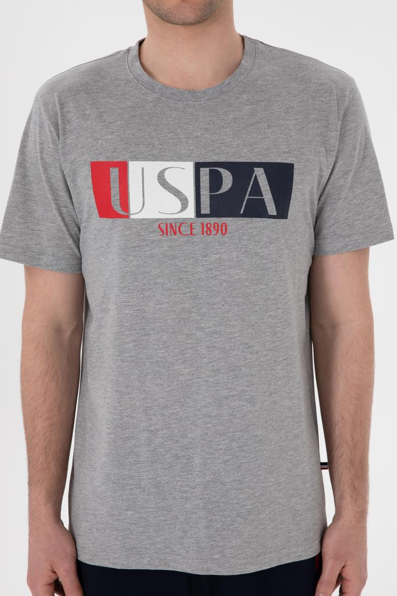 Erkek Bisiklet Yaka Gri Melanj Pijama Takımı - 50309821013