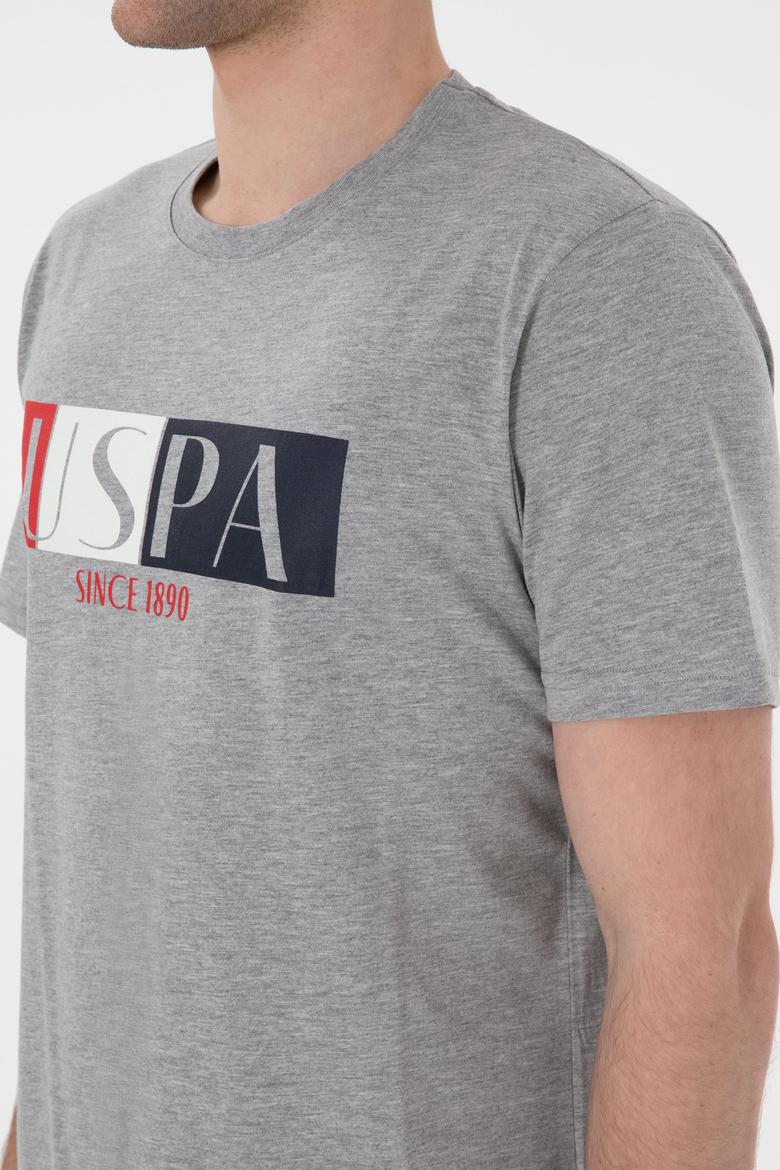 Erkek Bisiklet Yaka Gri Melanj Pijama Takımı - 50309821013