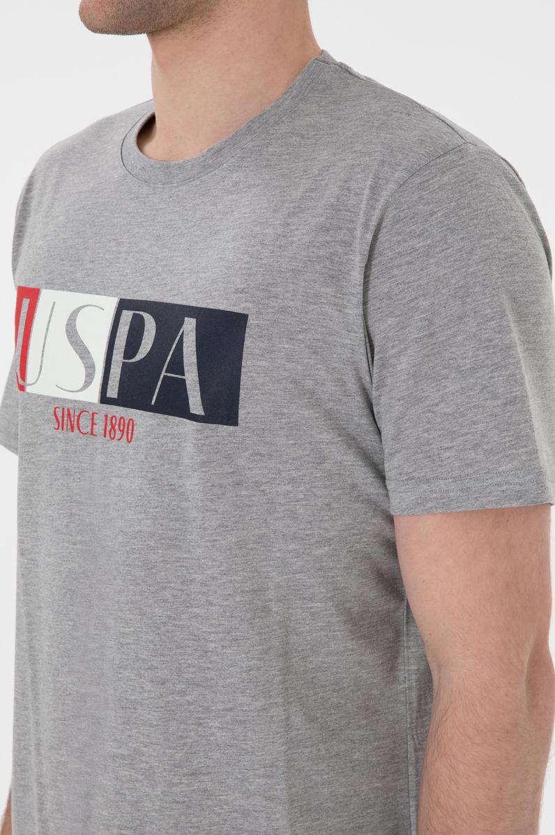 Erkek Bisiklet Yaka Gri Melanj Pijama Takımı