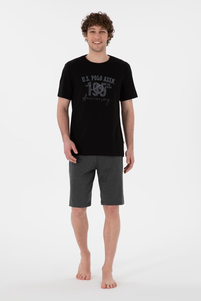 Erkek Bisiklet Yaka Siyah Pijama Takımı