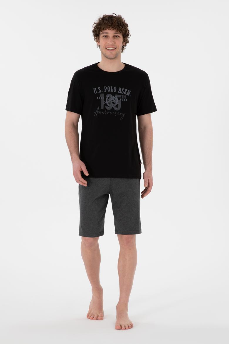 Erkek Bisiklet Yaka Siyah Pijama Takımı