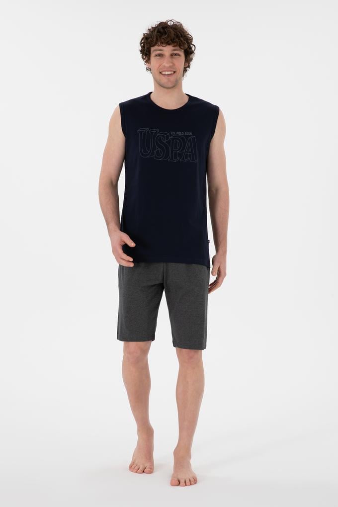 Erkek Bisiklet Yaka Lacivert Pijama Takımı