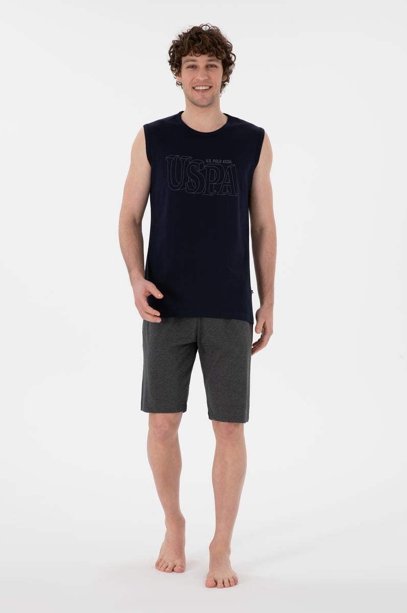 Erkek Bisiklet Yaka Lacivert Pijama Takımı