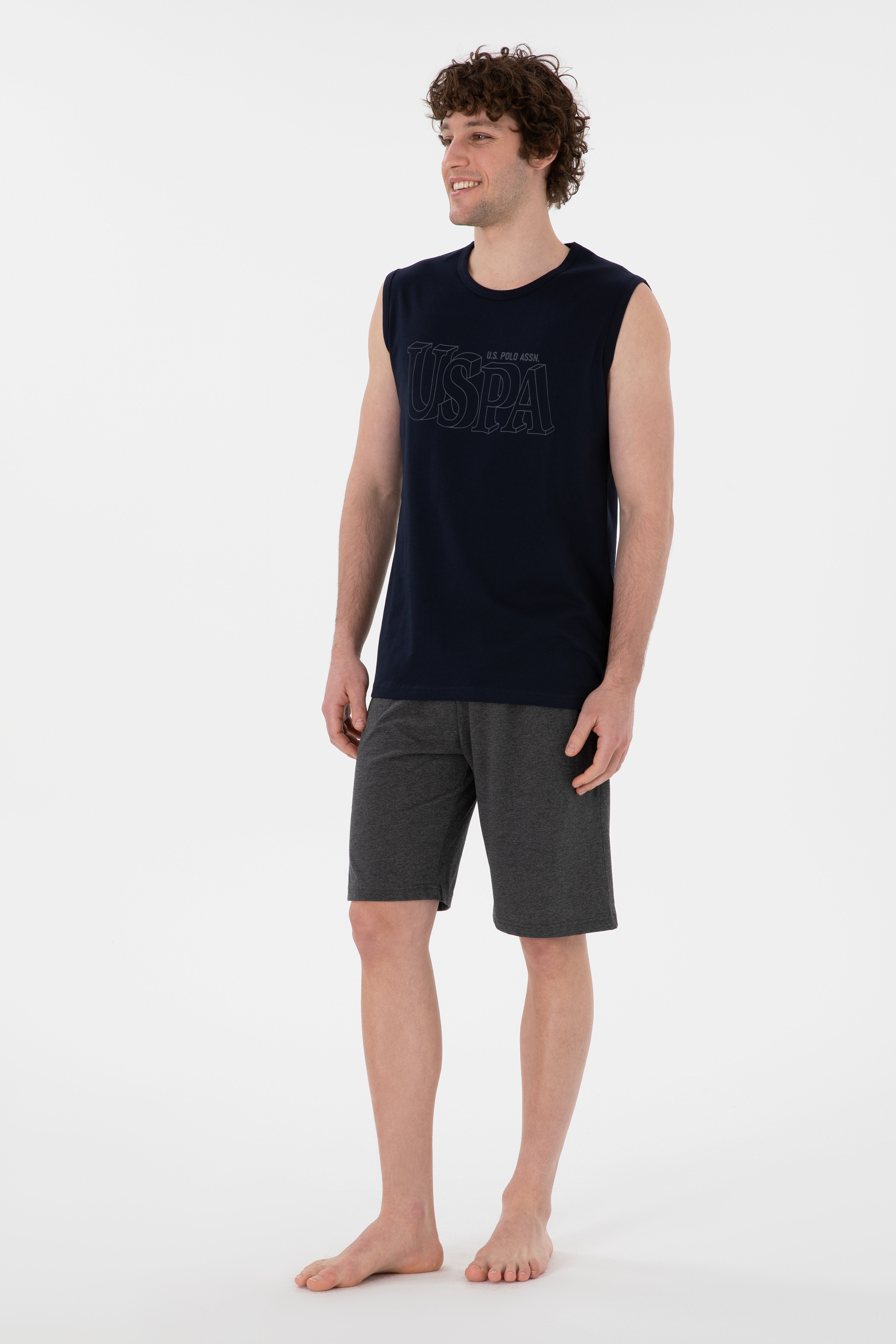 Erkek Bisiklet Yaka Lacivert Pijama Takımı - Image 4