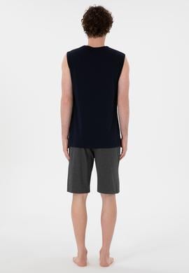 Erkek Bisiklet Yaka Lacivert Pijama Takımı - 50309807003