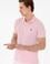 Erkek Slim Fit Polo Yaka Açık Pembe Basic Tişört