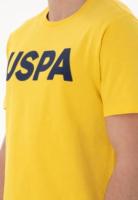 Erkek Regular Fit Bisiklet Yaka Koyu Sarı Basic Tişört - 50297988239