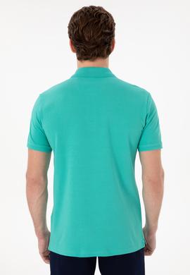 Erkek Slim Fit Polo Yaka Mint Basic Tişört - 50298041060