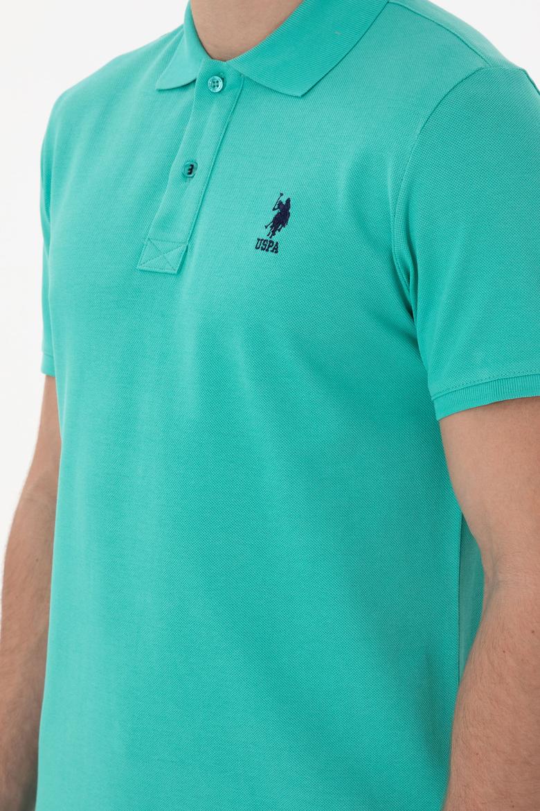 Erkek Slim Fit Polo Yaka Mint Basic Tişört - 50298041060