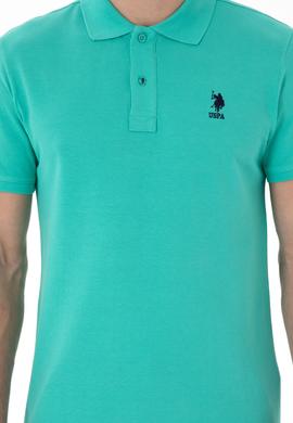 Erkek Slim Fit Polo Yaka Mint Basic Tişört - 50298041060