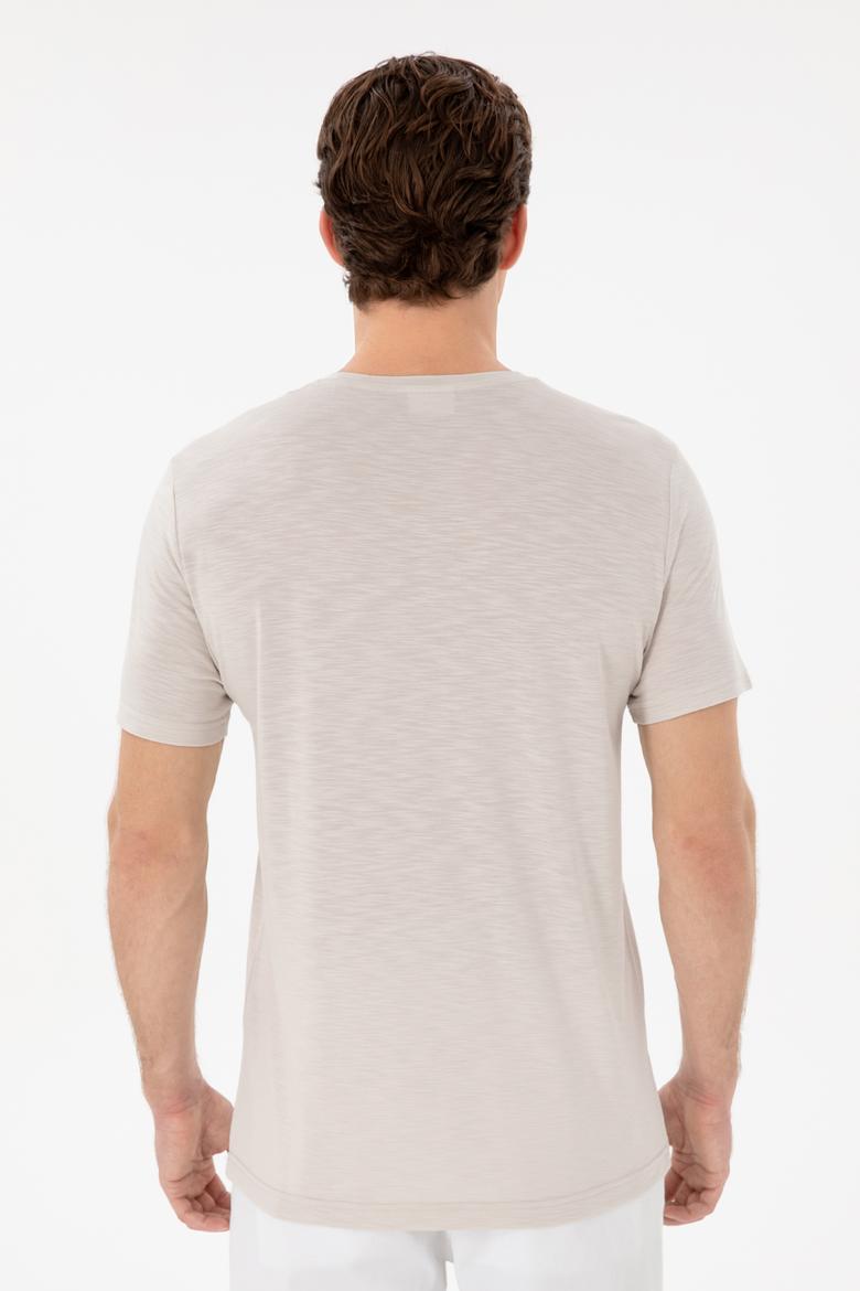 Erkek Regular Fit Bisiklet Yaka Modal Taş Basic Tişört - 50298033118