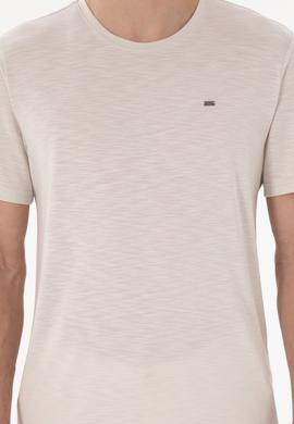 Erkek Regular Fit Bisiklet Yaka Modal Taş Basic Tişört - 50298033118