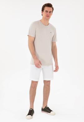 Erkek Regular Fit Bisiklet Yaka Modal Taş Basic Tişört - 50298033118