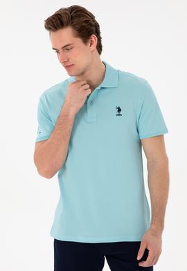 Erkek Slim Fit Polo Yaka Aqua Basic Tişört - 50298011147