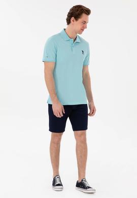 Erkek Slim Fit Polo Yaka Aqua Basic Tişört - 50298011147